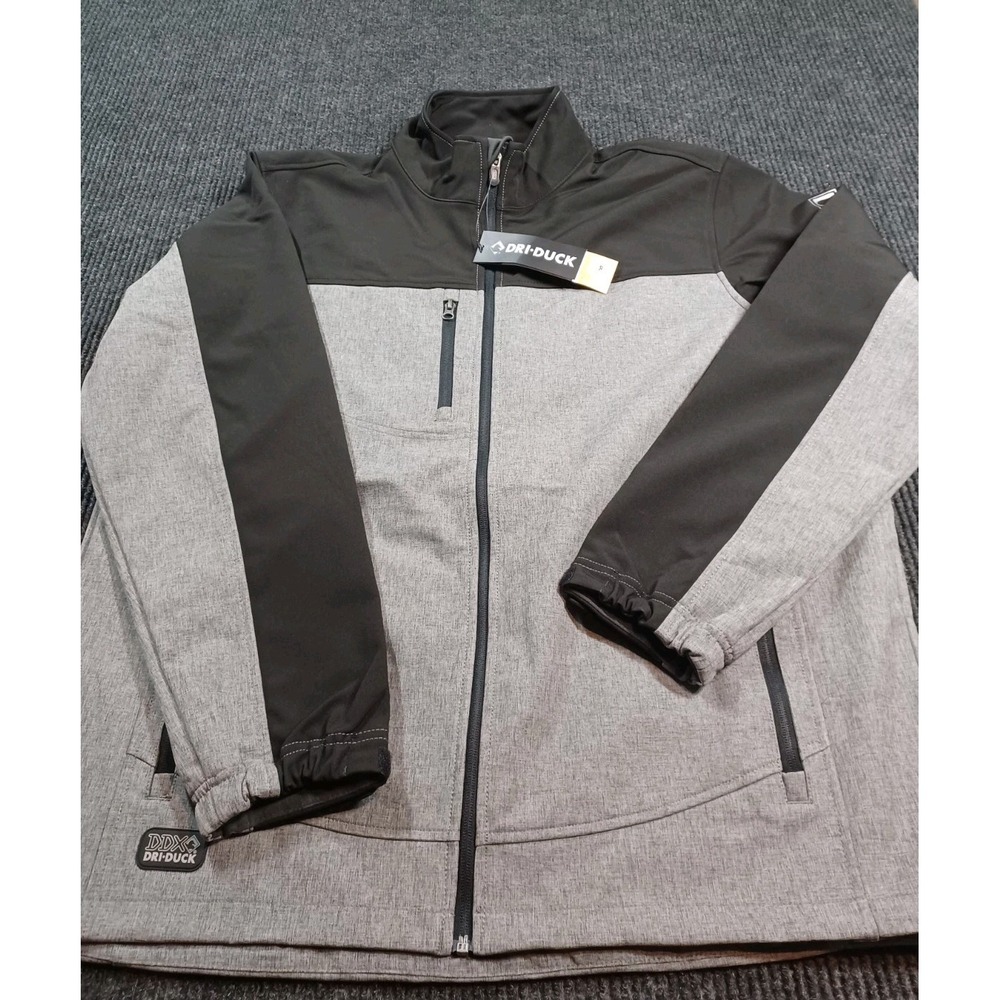 DRI DUCK 5350 Motion SoftShell‎ Jacket Mens XLT Black/Gray Water Resistant NWT